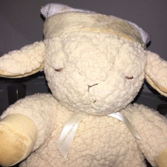 Cloud B 12” Sleep Sheep w/ Night Cap Plush Spring Stuffed Animal Lamb - Picture 7 of 9